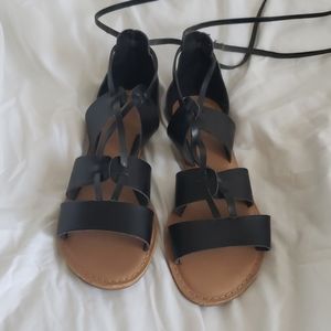 Old Navy black gladiator sandals women's sz 7